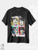 تیشرت مشکی طرح دار بیتلز، هنر فاخر معاصر اثر کریگ کمپبل | فروشگاه ایماژ