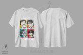 تیشرت سفید طرح دار بیتلز، هنر فاخر معاصر اثر کریگ کمپبل | immage.ir