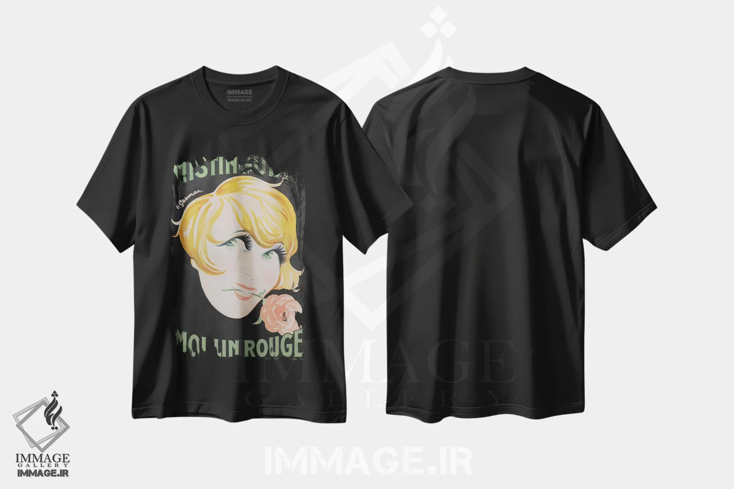 تیشرت مشکی طرح دار 1928,تبلیغ میستنگت مولن روژ، ۱۹۲۸، تزئینی اثر چارلز گسمر | immage.ir