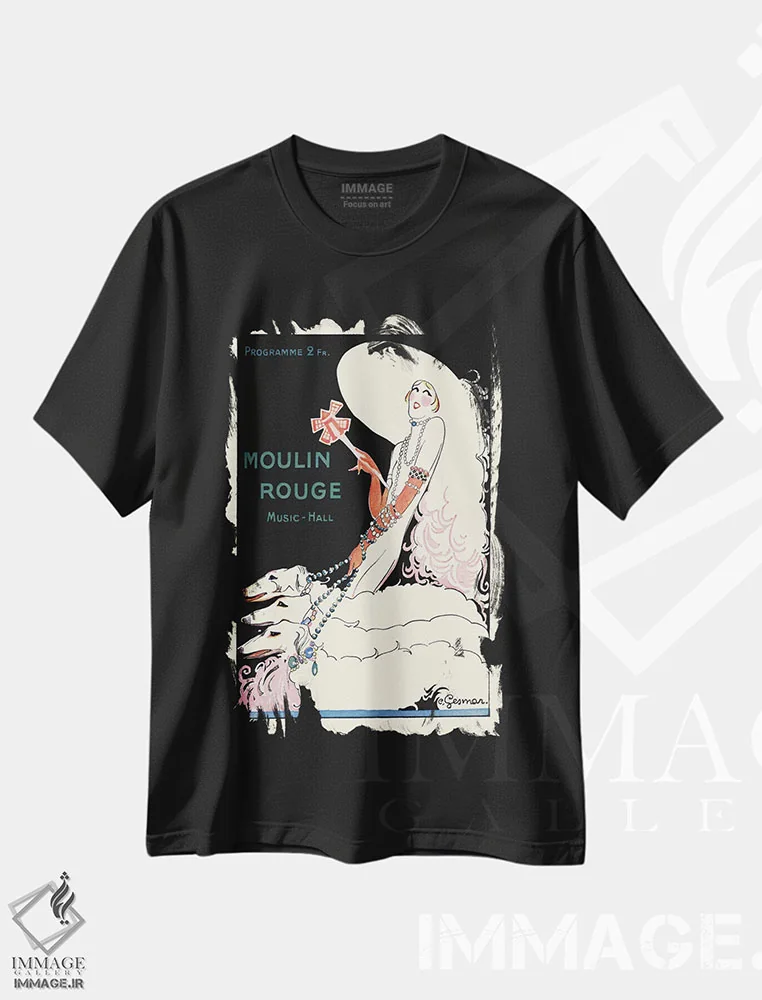 تیشرت مشکی طرح دار آثار چارلز گسمر - immage.ir