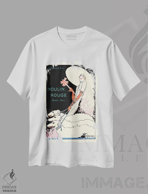 تیشرت سفید طرح دار آثار چارلز گسمر - فروشگاه ایماژ