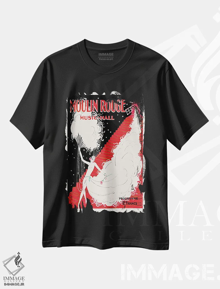 تیشرت مشکی طرح دار آثار چارلز گسمر - فروشگاه ایماژ