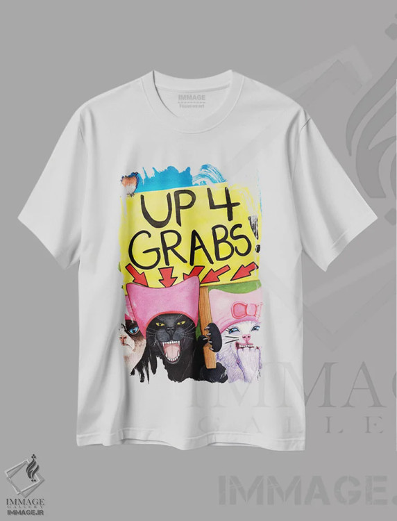 تیشرت سفید طرح دار هر زمان، دکور معاصر اثر کترین جی مک الروی | فروشگاه ایماژ