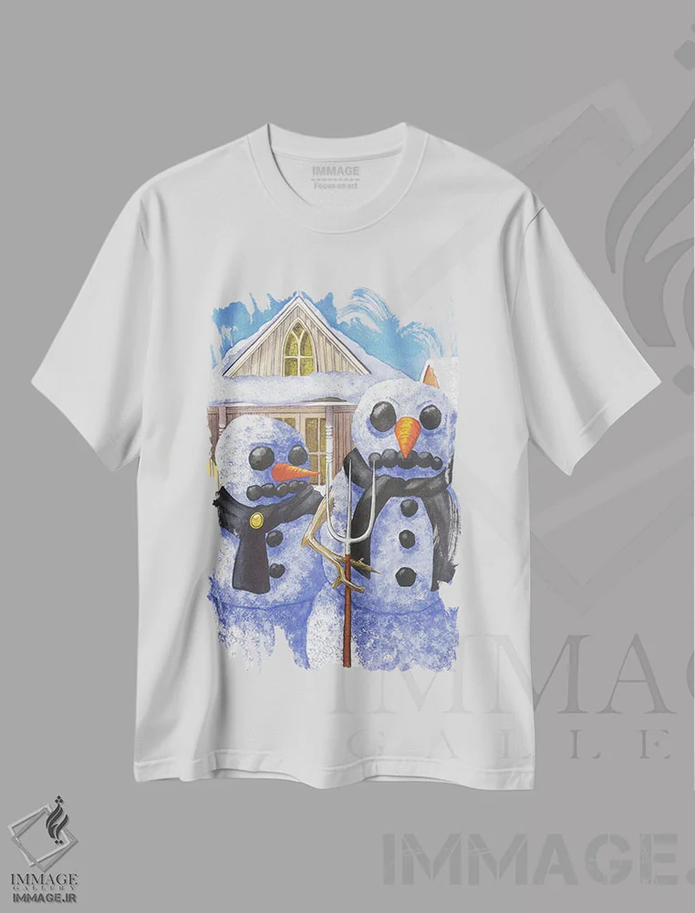 تیشرت سفید طرح دار ژست گیرها، دکور معاصر اثر کترین جی مک الروی | immage.ir