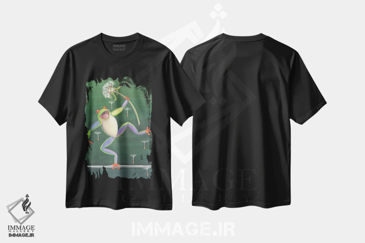 تیشرت مشکی طرح دار طناب باز، دکور معاصر اثر کترین جی مک الروی | فروشگاه ایماژ