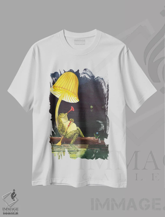 تیشرت سفید طرح دار بوق، دکور معاصر اثر کترین جی مک الروی | immage.ir