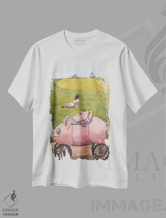 تیشرت سفید طرح دار هی کریستینا!، دکور معاصر اثر کترین جی مک الروی | immage.ir