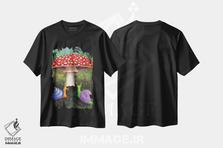 تیشرت مشکی طرح دار وجود دارد، مدیوم اثر کترین جی مک الروی | immage.ir