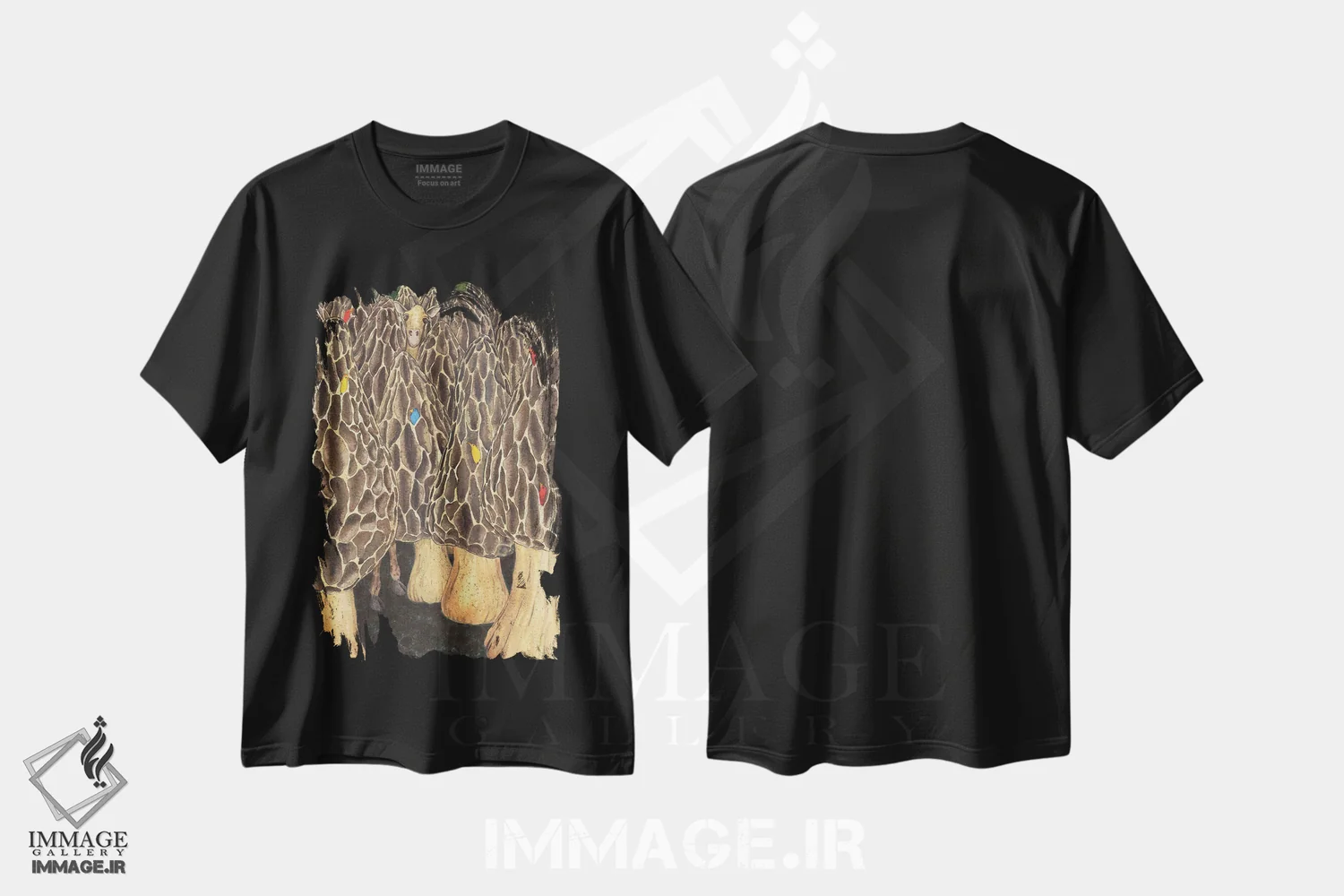 تیشرت مشکی طرح دار آثار کترین جی مک الروی - immage.ir