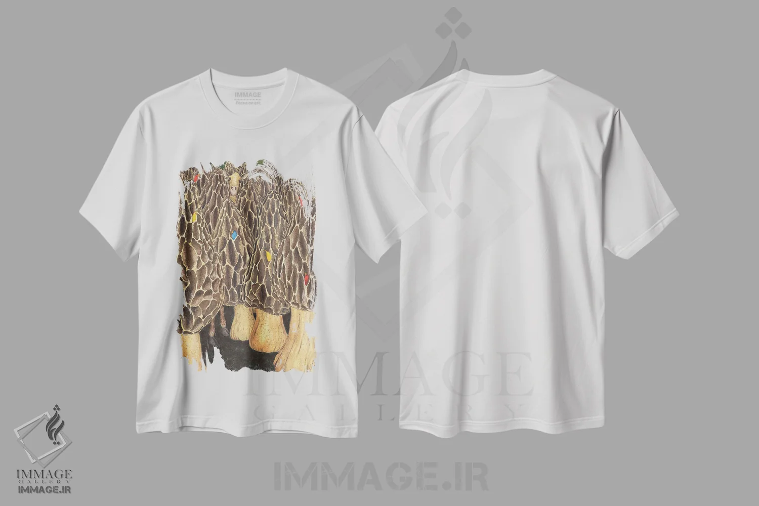 تیشرت سفید طرح دار آثار کترین جی مک الروی - فروشگاه ایماژ