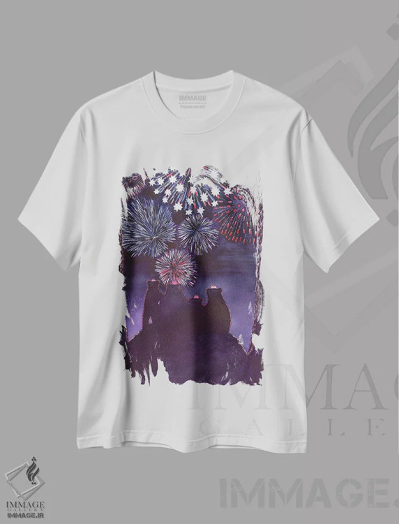 تیشرت سفید طرح دار چهارم ژوئیه، دکور معاصر اثر کترین جی مک الروی | immage.ir