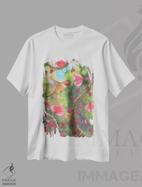 تیشرت سفید طرح دار نخ قلبی، دکور معاصر اثر کترین جی مک الروی | immage.ir