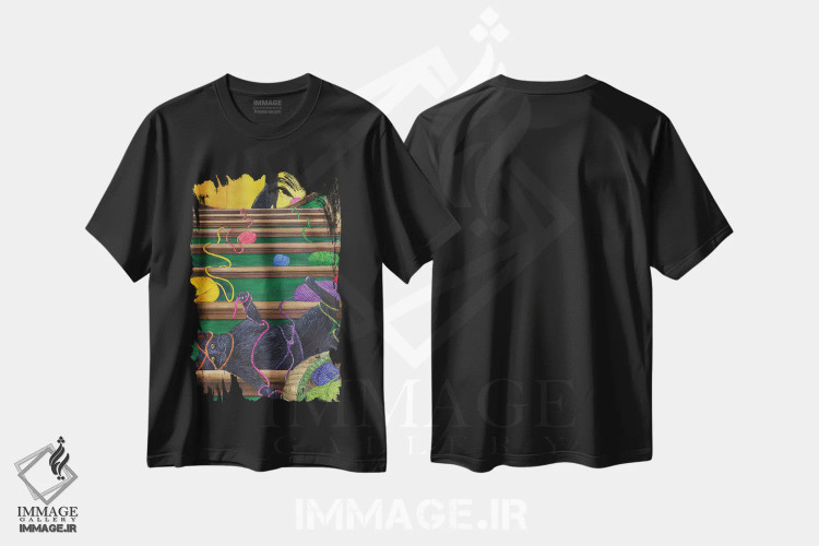 تیشرت مشکی طرح دار همه چیز رسیدگی شده، دکور معاصر اثر کترین جی مک الروی | immage.ir
