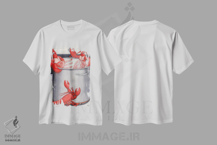 تیشرت سفید طرح دار اسپاخرچنگ، دکور معاصر اثر کترین جی مک الروی | immage.ir