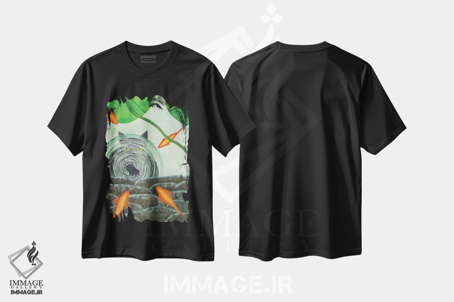 تیشرت مشکی طرح دار مارکو پولو، دکور معاصر اثر کترین جی مک الروی | فروشگاه ایماژ