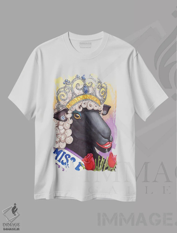 تیشرت سفید طرح دار خانم جهان گوسفندی!، دکور معاصر اثر کترین جی مک الروی | immage.ir