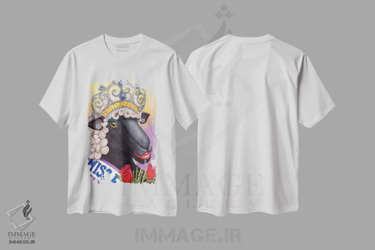 تیشرت سفید طرح دار خانم جهان گوسفندی!، دکور معاصر اثر کترین جی مک الروی | immage.ir