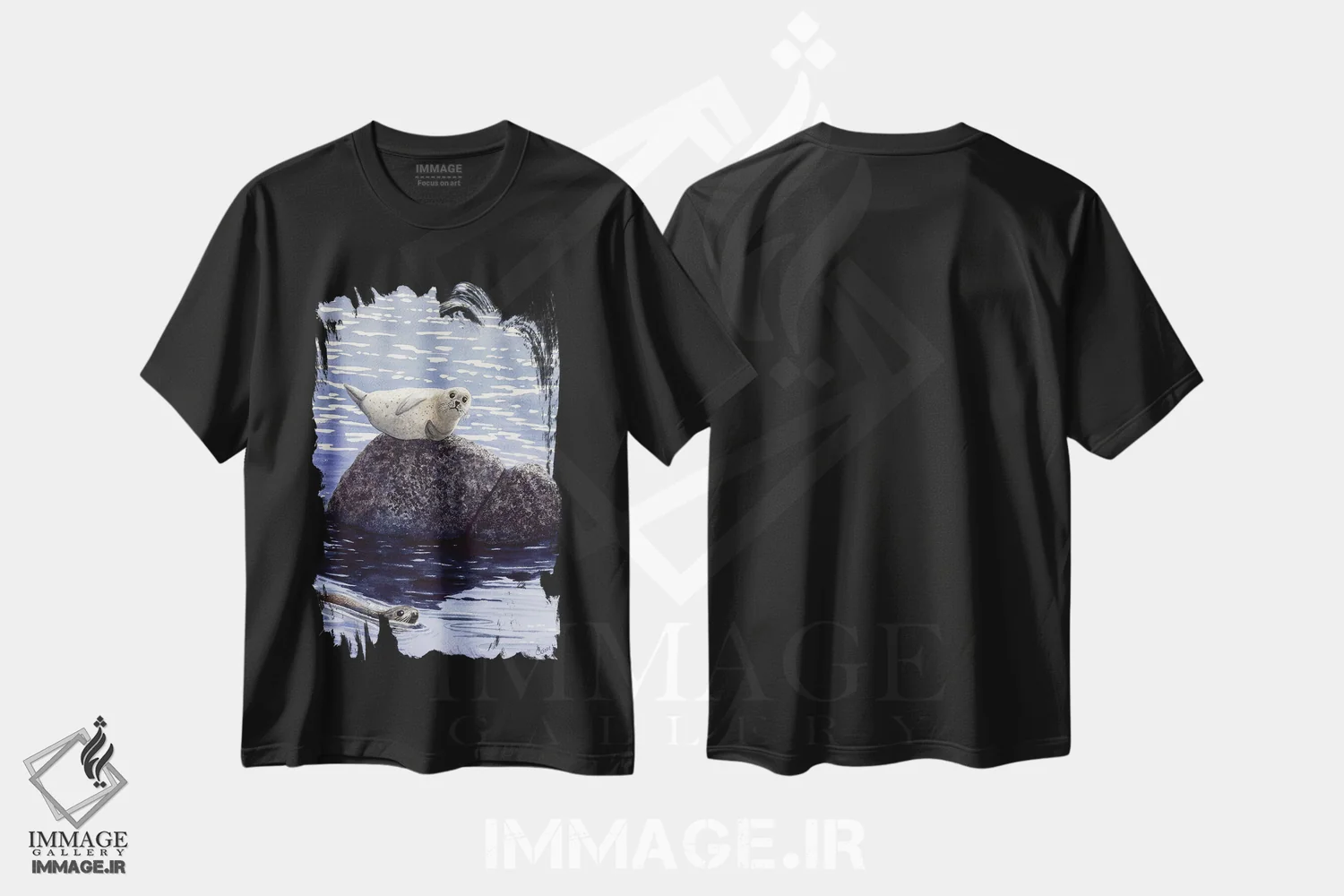 تیشرت مشکی طرح دار خودنمایی، دکور معاصر اثر کترین جی مک الروی | immage.ir