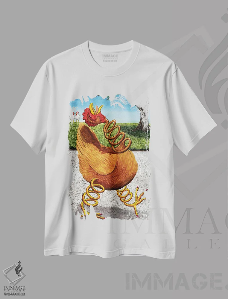 تیشرت سفید طرح دار جوجه بهاری، دکور معاصر اثر کترین جی مک الروی | فروشگاه ایماژ