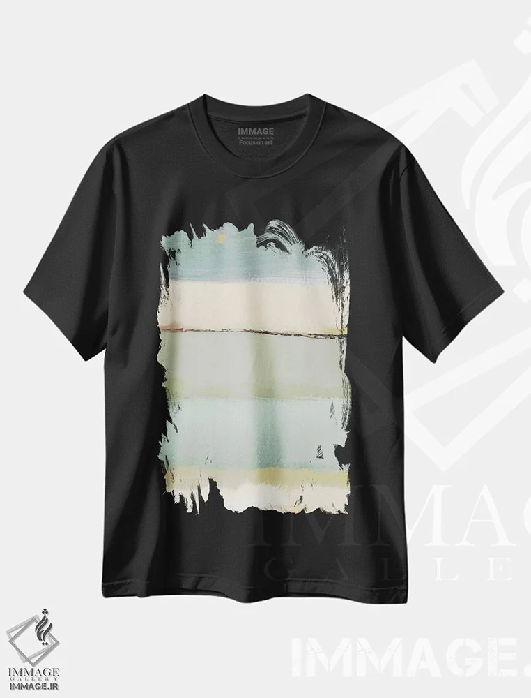 تیشرت مشکی طرح دار ظهر I اثر کارولین گلد | immage.ir