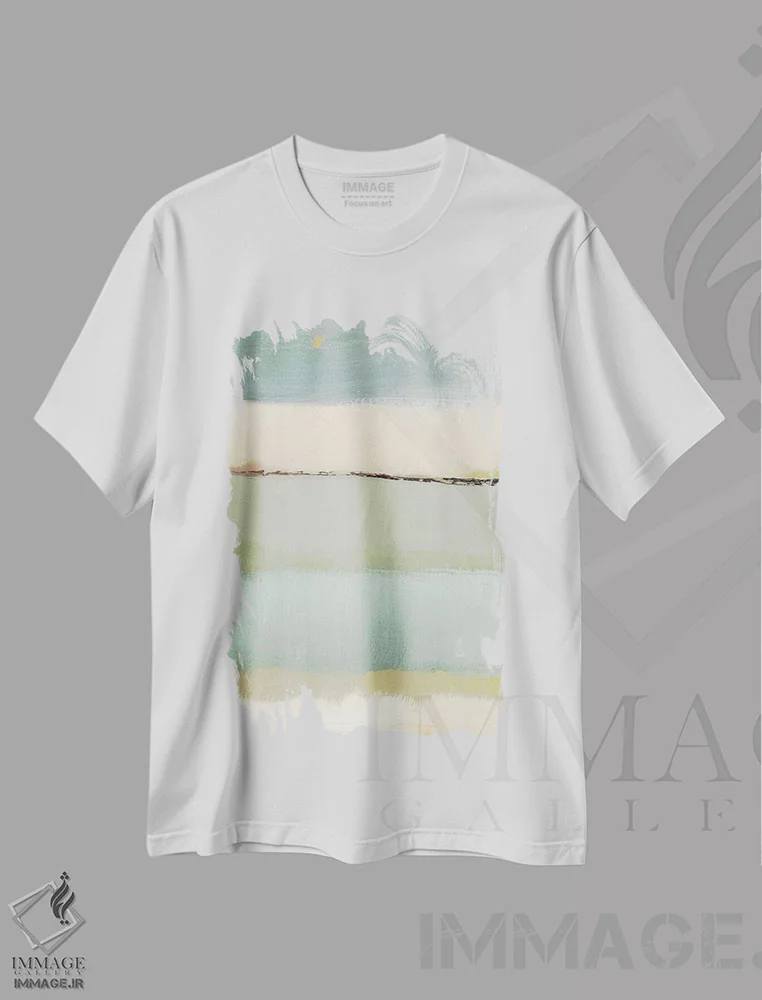 تیشرت سفید طرح دار ظهر I اثر کارولین گلد | فروشگاه ایماژ