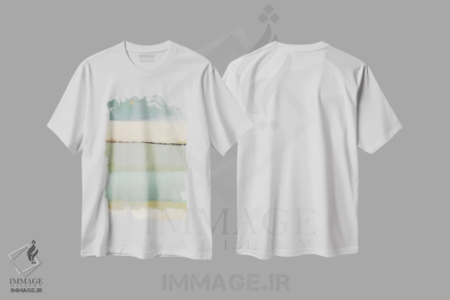 تیشرت سفید طرح دار ظهر I اثر کارولین گلد | فروشگاه ایماژ