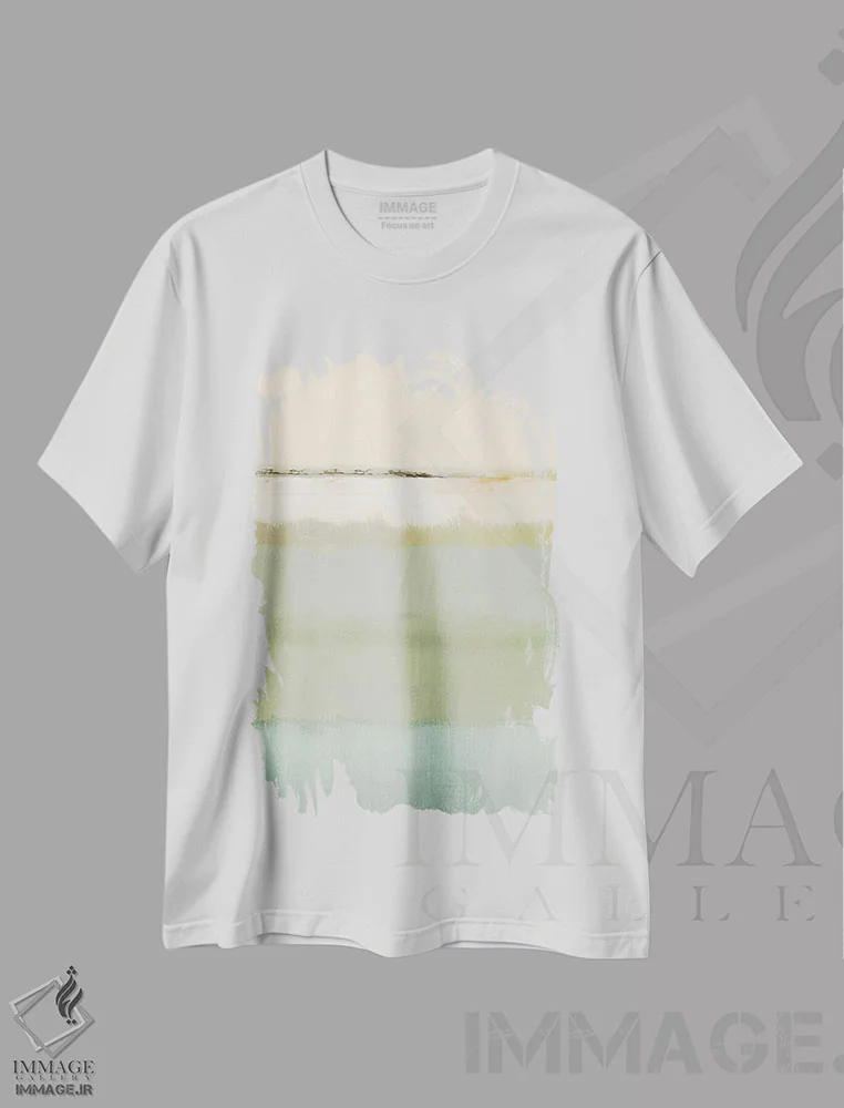 تیشرت سفید طرح دار ظهر II اثر کارولین گلد | immage.ir