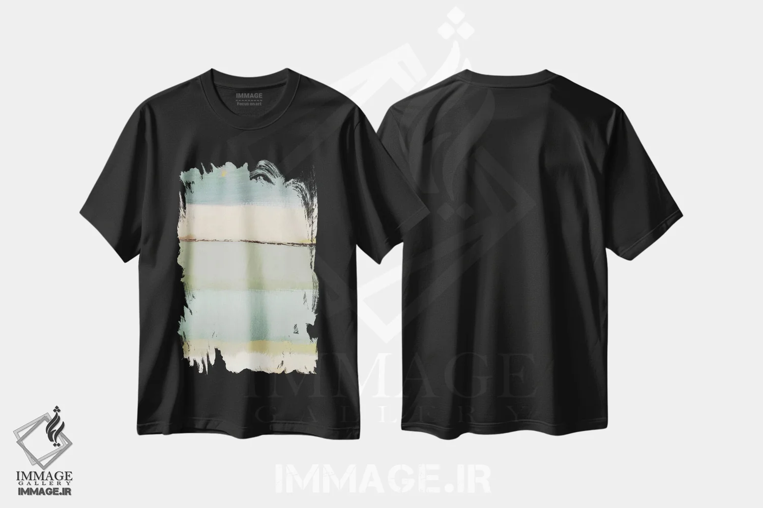 تیشرت مشکی طرح دار ظهر I اثر کارولین گلد | immage.ir