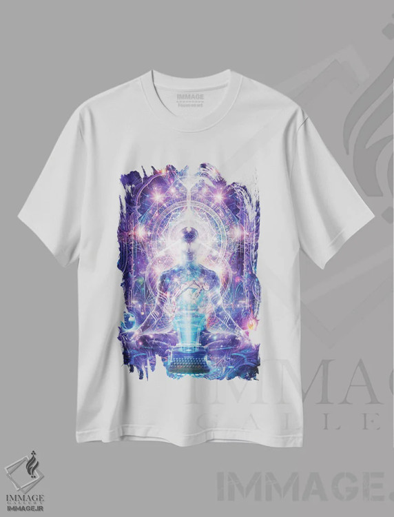تیشرت سفید طرح دار بیداری متعالی، دکوراسیون جایگزین اثر کامرون گری | فروشگاه ایماژ