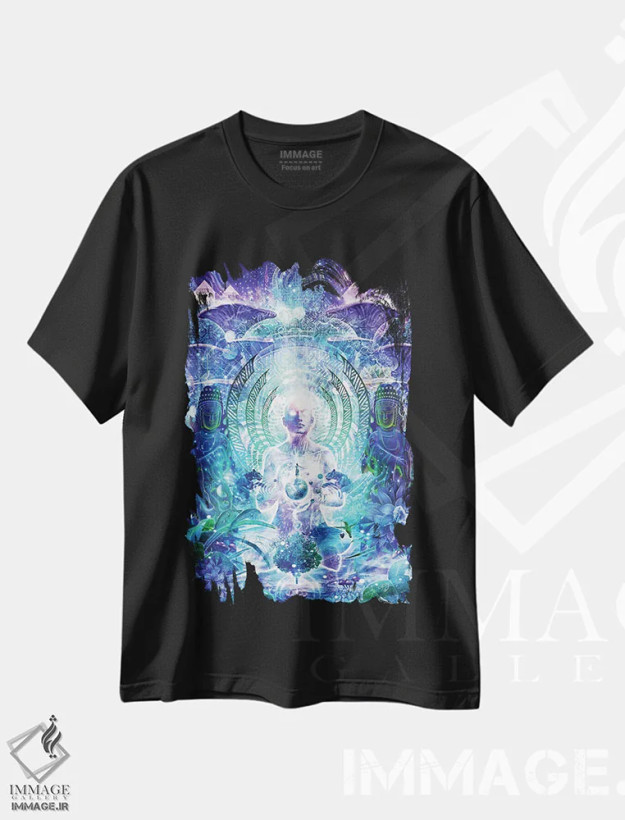 تیشرت مشکی طرح دار ناظران آسمان، دکوراسیون جایگزین اثر کامرون گری | فروشگاه ایماژ