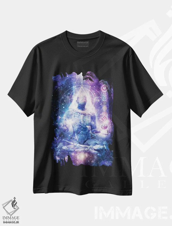 تیشرت مشکی طرح دار ذهن نورانی، دکوراسیون جایگزین اثر کامرون گری | فروشگاه ایماژ