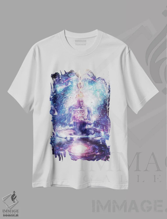 تیشرت سفید طرح دار بر لبهٔ هماهنگی، دکوراسیون جایگزین اثر کامرون گری | فروشگاه ایماژ