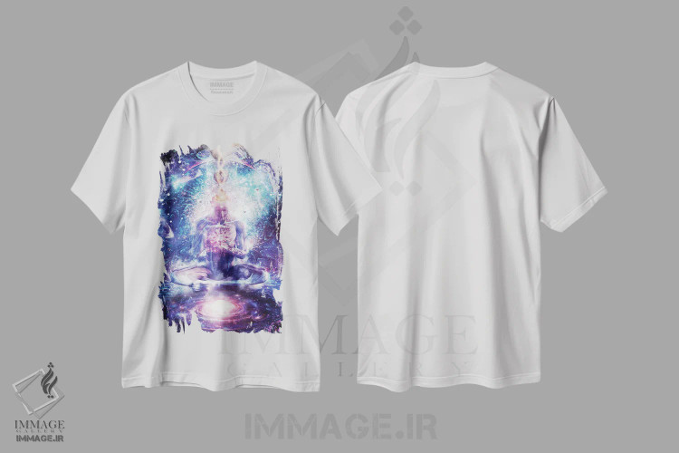 تیشرت سفید طرح دار بر لبهٔ هماهنگی، دکوراسیون جایگزین اثر کامرون گری | فروشگاه ایماژ