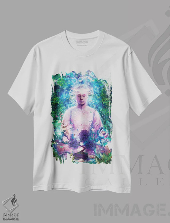 تیشرت سفید طرح دار مدیتیشن روزانه، دکوراسیون جایگزین اثر کامرون گری | immage.ir