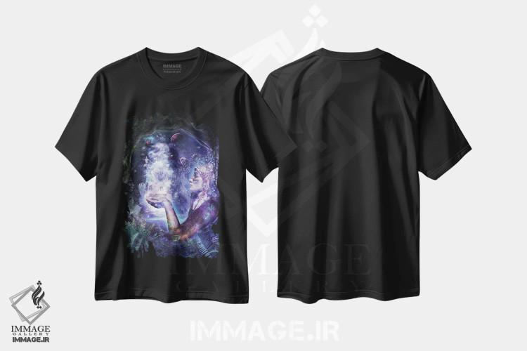 تیشرت مشکی طرح دار مادر آیا، دکوراسیون جایگزین اثر کامرون گری | immage.ir
