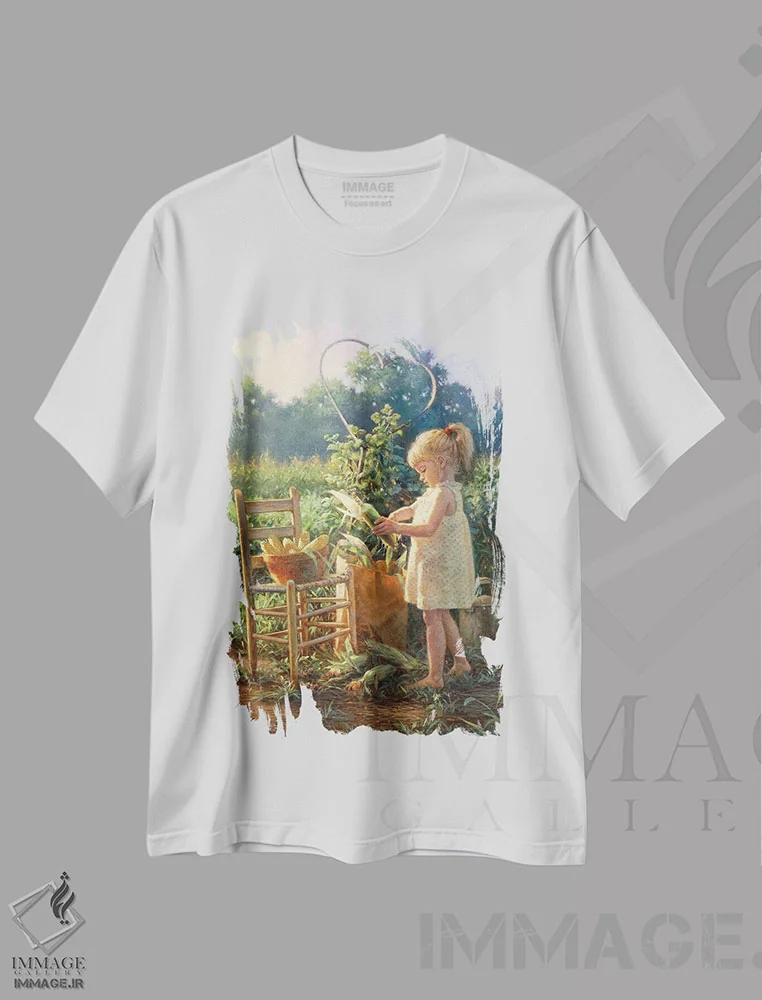 تیشرت سفید طرح دار ایمی، مدیوم اثر کربرت گوتیه | immage.ir