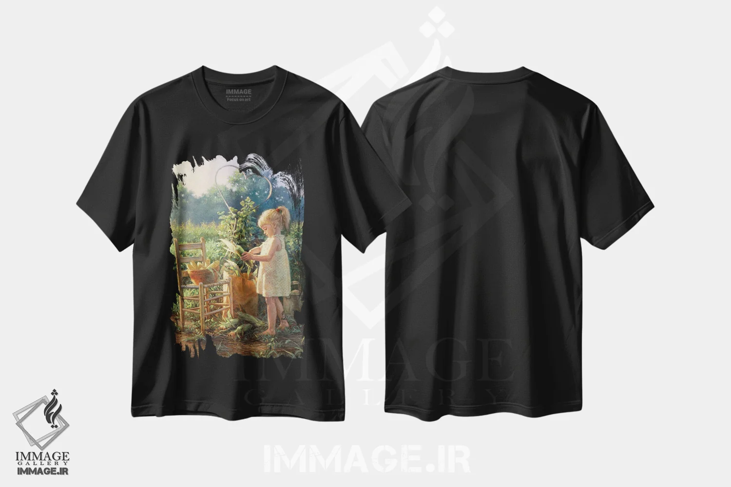 تیشرت مشکی طرح دار ایمی، مدیوم اثر کربرت گوتیه | فروشگاه ایماژ