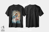 تیشرت مشکی طرح دار مریم و عیسی نوزاد، مدیوم اثر کربرت گوتیه | immage.ir