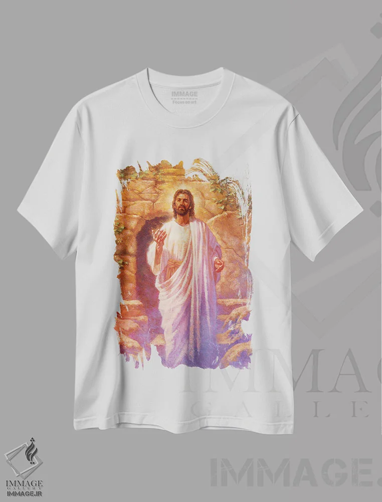 تیشرت سفید طرح دار رستاخیز، مدیوم اثر کربرت گوتیه | immage.ir