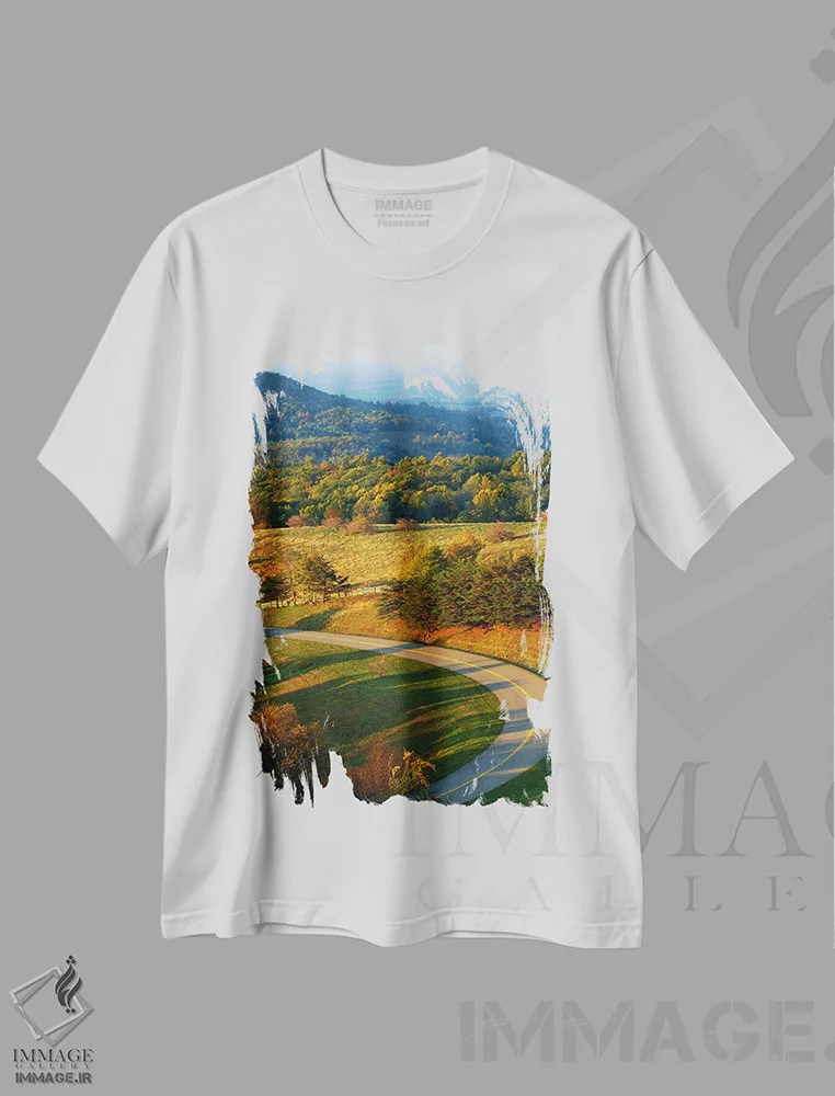 تیشرت سفید طرح دار آثار چارلز گرچ - immage.ir