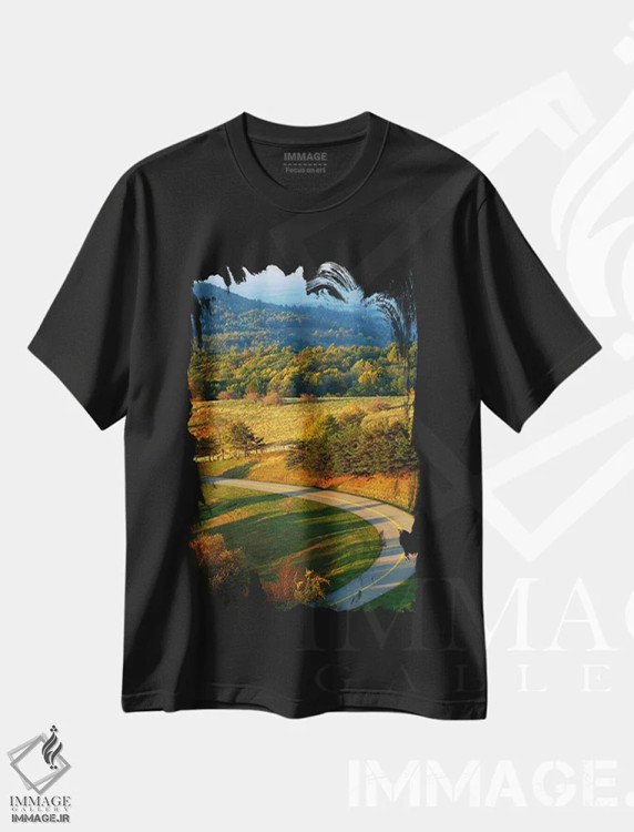 تیشرت مشکی طرح دار آثار چارلز گرچ - فروشگاه ایماژ