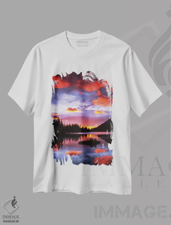 تیشرت سفید طرح دار آثار چارلز گرچ - فروشگاه ایماژ
