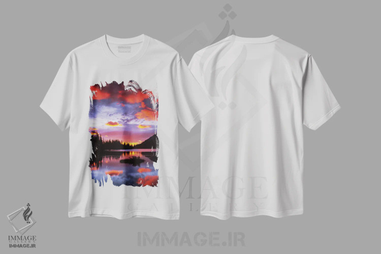 تیشرت سفید طرح دار آثار چارلز گرچ - فروشگاه ایماژ