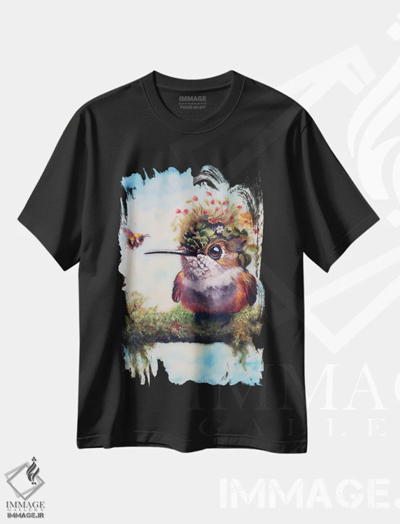 تیشرت مشکی طرح دار ورونیکا، دکور معاصر اثر کری گولر | immage.ir