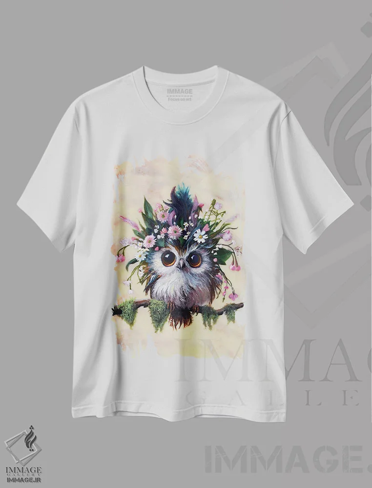 تیشرت سفید طرح دار وودلی، دکور معاصر اثر کری گولر | immage.ir
