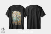 تیشرت مشکی طرح دار شگفتی های جهان اثر کارمن گودز | فروشگاه ایماژ