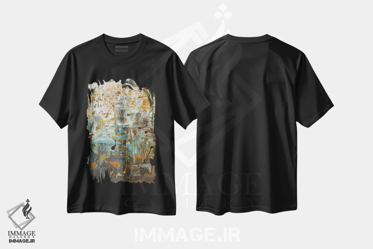 تیشرت مشکی طرح دار شگفتی های جهان اثر کارمن گودز | فروشگاه ایماژ