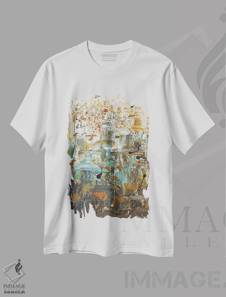 تیشرت سفید طرح دار شگفتی های جهان اثر کارمن گودز | immage.ir