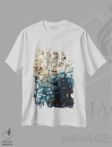 تیشرت سفید طرح دار تصورسازی اثر کارمن گودز | immage.ir