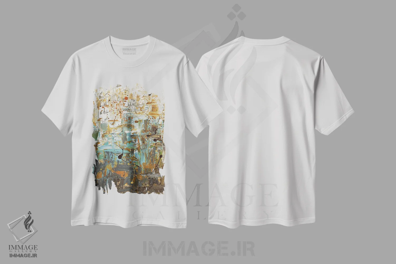 تیشرت سفید طرح دار شگفتی های جهان اثر کارمن گودز | immage.ir